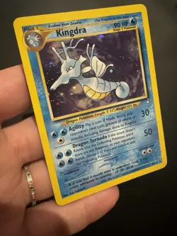 Vintage Kingdra neo genesis holo pokemon card 8/111 - Image 3