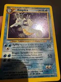 Vintage Kingdra neo genesis holo pokemon card 8/111 - Image 4