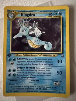 Pokemon TCG Neo Genesis 1st Edition 8/111 Kingdra Holo Rare Vintage WOTC LP/NM - Image 1