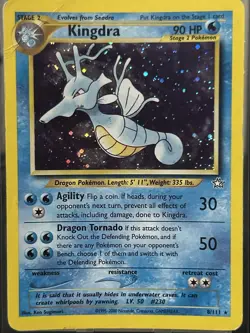 Kingdra Pokemon Card Holo WOTC 8/111 Neo Genesis Rare Vintage 2002 Original MP - Image 1