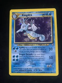 Pokemon Kingdra Holo Rare TCG Card 8/111 Neo Genesis Vintage - Image 1