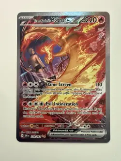 Pokemon Team Rocket's Moltres ex 229/182 Destined Rivals SIR Full Art Holo - Image 1