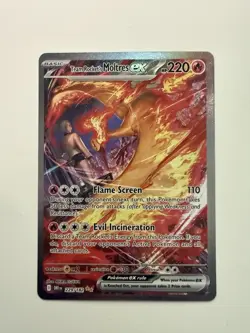 Pokemon Team Rocket's Moltres ex 229/182 Destined Rivals SIR Full Art Holo - Image 4