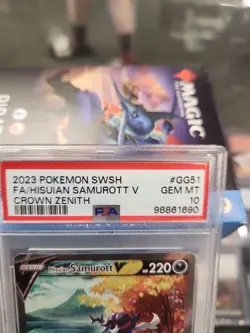2023 Pokemon SWSH Hisuian Samurott V Galarian Gallery #GG51/GG70 PSA 10 GEM MINT - Image 2