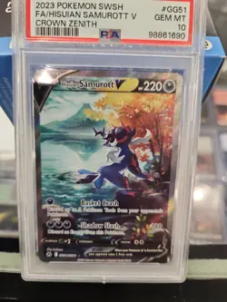 2023 Pokemon SWSH Hisuian Samurott V Galarian Gallery #GG51/GG70 PSA 10 GEM MINT - Image 3