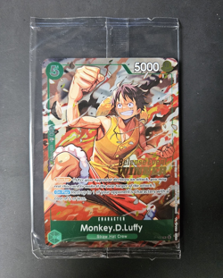 One Piece Card Game Sealed Monkey D. Luffy P-135 Release Event Winner Promo Foil - Image 1