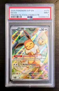 2025 POKEMON SVP EN-SV BLACK STAR PROMO #173 EEVEE PSA 9 - Image 3