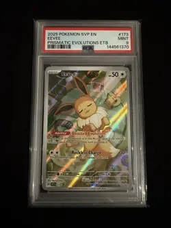 2025 POKEMON SVP EN-SV BLACK STAR PROMO #173 EEVEE PSA 9 - Image 1