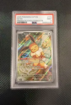 2025 POKEMON SVP EN-SV BLACK STAR PROMO #173 EEVEE PSA 9 - Image 1