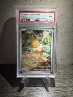2025 POKEMON SVP EN-SV BLACK STAR PROMO #173 EEVEE PSA 9 - Image 1