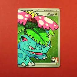 Venusaur Hand Drawn Sketch Card Pokemon Signed 1/1 Acrylic painting ACEO - Image 1
