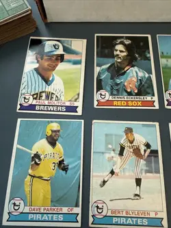 1979 Topps Baseball Card Lot 394 Cards 240 Unique Cards Fair Condition - Image 2
