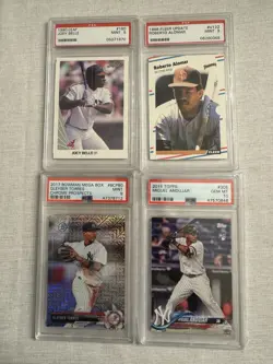 Four PSA Graded Baseball Cards Lot. Three Graded 9 and One 10 - Image 1