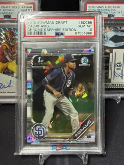 2019 Bowman Chrome Draft Sapphire Edition C.J. Abrams #BDC-85 (RC) PSA 10 - Image 1