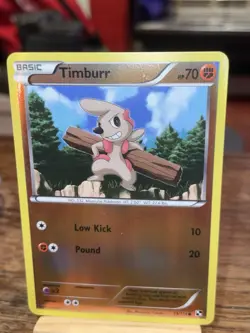 Pokemon TCG Black & White Holo Foil 2-Card Lot: Timburr 59/114 Gurdurr 60/114 - Image 3