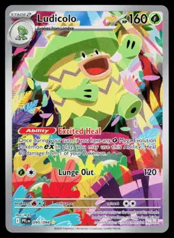 LUDICOLO 095/094 ILLUSTRATION RARE PHANTASMAL FLAMES POKEMON HOLO NM - Image 1