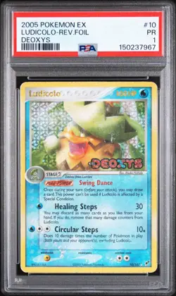 PSA 1 2005 Pokemon EX Deoxys Ludicolo REVERSE Holo Foil Rare 10/107 STAMPED - Image 1