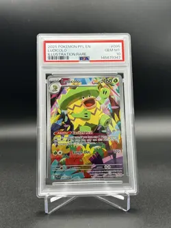 Ludicolo Illustration Rare PSA 10 Gem Mint Pokemon 2025 Phantasmal Flames #095 - Image 1