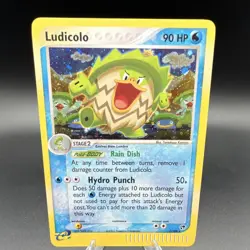 Pokemon Ludicolo 7/100 EX Sandstorm Holo Rare Holo Stage 2 90 HP Eng 2003 - Image 1