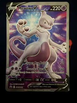 Mewtwo V SWSH229 Promo Sword & Shield Holo Near Mint Pokemon Card - Image 1