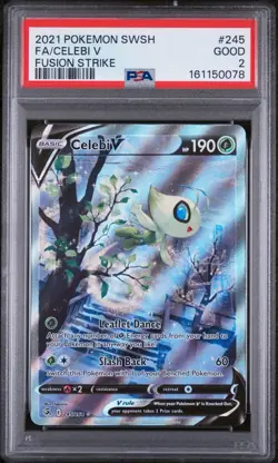 Pokemon TCG Holo Celibi Fusion Strike 245/264 PSA 2 - Image 1