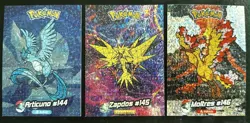 ARTICUNO X ZAPDOS X MOLTRES - POKEMON CRYSTAL CARD COLLECTION 3 CARDS - Image 1