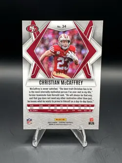 Christian McCaffrey 2025 Panini Phoenix #34 Gold Seismic /10 49ers - Image 2