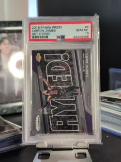 2018-19 Panini Prizm LeBron James Get Hyped PSA 10 GEM MINT POP 55 HOF Lakers 💎 - Image 1