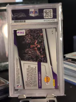 2018-19 Panini Prizm LeBron James Get Hyped PSA 10 GEM MINT POP 55 HOF Lakers 💎 - Image 2