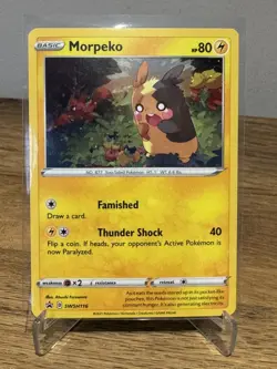 SWIRL - Morpeko SWSH116 Cosmos Holo Black Star Promo Mint Pokemon Card - Image 2