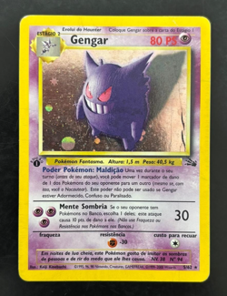 Pokemon TCG - Gengar 5/62 - Fossil - 1st Edition Holo Rare 1999 - Portuguese - Image 1