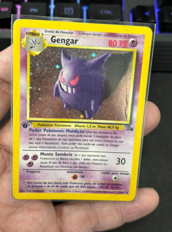 Pokemon TCG - Gengar 5/62 - Fossil - 1st Edition Holo Rare 1999 - Portuguese - Image 3