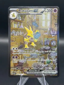 Pokemon Alakazam ex 201/165 Special Illustration Rare Scarlet & Violet 151 NM - Image 1