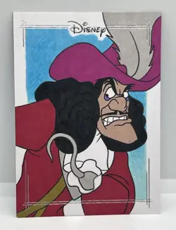 2026 Topps Chrome Disney Captain Hook 1/1 Sketch Paul Williams on card Auto 🎨 - Image 1