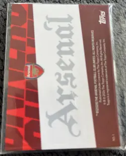 2025-26 Topps Chrome Arsenal Bukayo Saka N5 Heritage Insert Refractor Card - Image 2