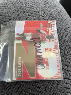 2025-26 Topps Chrome Arsenal Bukayo Saka N5 Heritage Insert Refractor Card - Image 3
