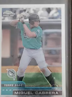 Topps 2000 Miguel Cabrera Rookie Card T40 Florida Marlins Lot of 2 - Image 3