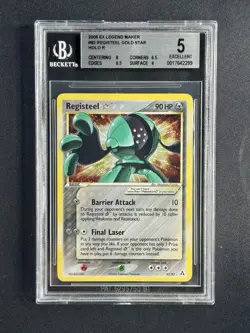 2006 Registeel Gold Star HOLO R Pokemon EX Legend Maker - Image 1