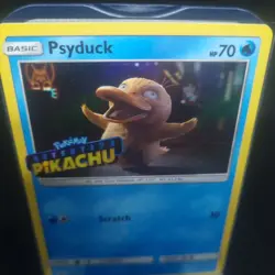 2019 Pokemon TCG Promo Psyduck Holo Detective Pikachu Stamp #SM199 Near Mint - Image 2