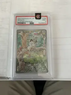 The Pokemon Company Meowth 106/094 Me02 Phantasmal Flames IR Holo PSA - Image 1