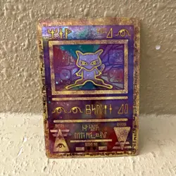 Ancient Mew- Pokemon Mewtwo Holographic Trading Card Vintage (Wizards 1999) - Image 1