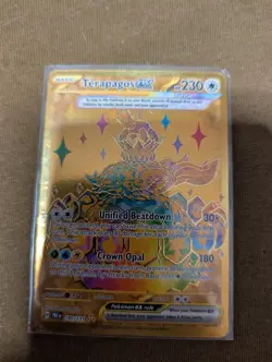 Pokemon TCG Terapagos EX 180/131 Prismatic Evolutions Gold Hyper Rare - Image 2