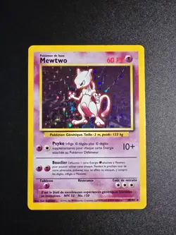 Carte Pokemon Mewtwo 10/102 Holo Unlimited Ed 2 Set De Base Wizards FR - Image 2