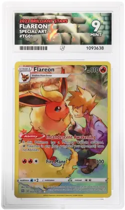 2022 Pokemon TCG Flareon TG01/TG30 Trainer Gallery ACE 9 - Image 1