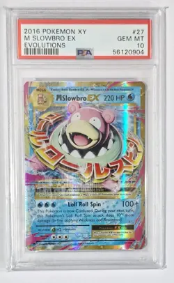 Pokemon Card Mega M Slowbro EX 27/108 Holo Rare XY Evolutions 2016 PSA 10 - Image 1