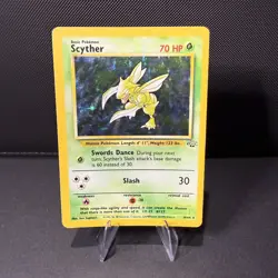 Scyther 10/64 Jungle Holo Rare Pokemon Card WOTC 1999 MP - Image 1