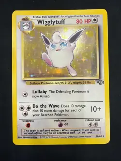 Pokemon TCG Wigglytuff Jungle 16/64 Holo Unlimited Holo Rare NM - Image 1