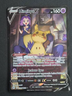 Pokemon TCG Mimikyu v Holo SWSH Brilliant Stars Trainer Gallery Card TG16/TG30 - Image 1