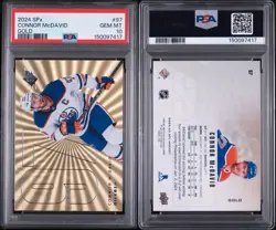 2024-25 CONNOR MCDAVID GOLD SPX PSA 10 POP 2 OILERS #97 - Image 5