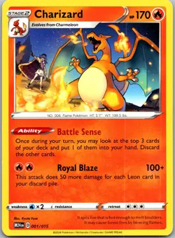 CHARIZARD 001/015 P MCDONALD'S PROMOS 2024 POKEMON NM - Image 1